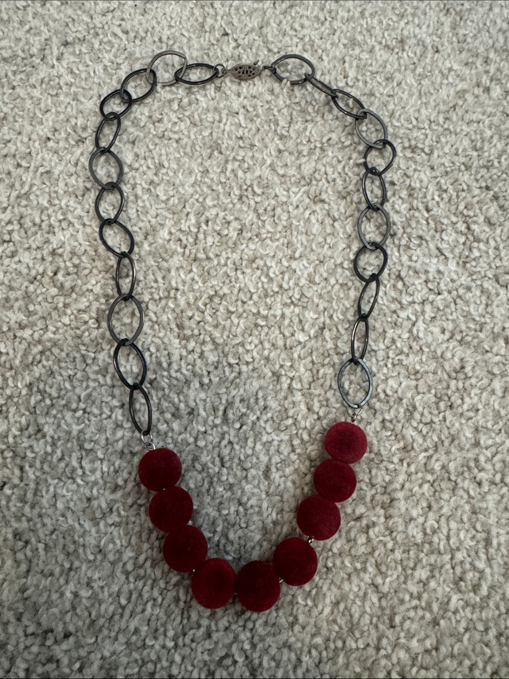 Velvet Bead Statement Necklace